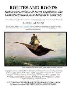 ‘Routes and Roots: History and Literature of Travel, Exploration, and Cultural Interaction, from Antiquity to Modernity